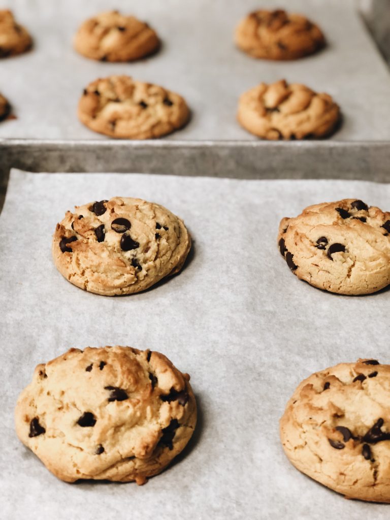 warm chocolate chip cookies and catering services